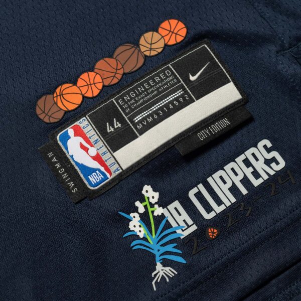 Paul George Los Angeles Clippers 2024 City Edition Swingman Jersey - Navy - Image 3