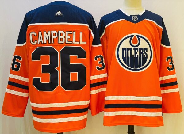 NHL  Edmonton Oilers CAMPBELL # 36 Jersey