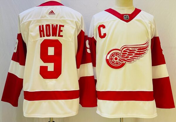 NHL Detroit Red Wings HOWE # 9 Jersey