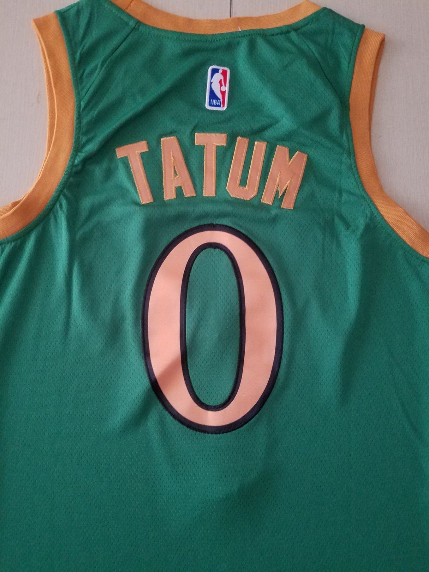 Men's Boston Celtics Jayson Tatum #0 NBA Green Swingman Player Jersey - Image 4