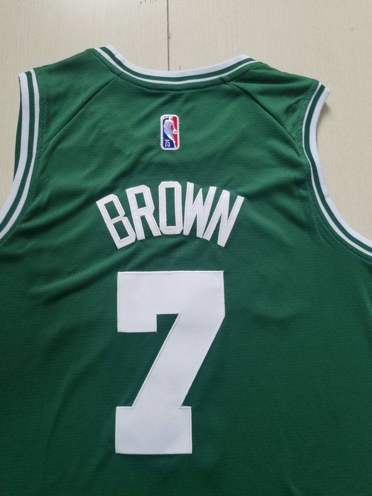 Men's Boston Celtics Jaylen Brown #7 NBA Green Jersey - Image 3