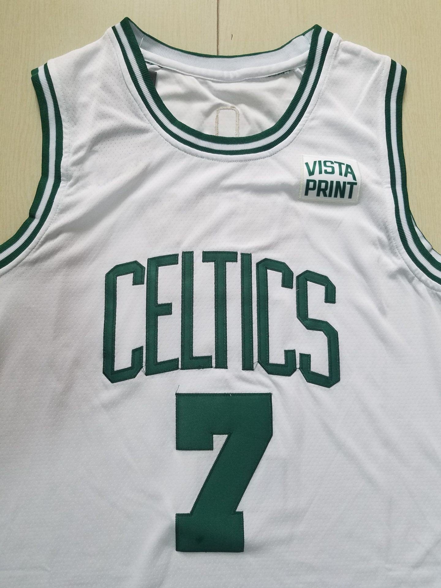 Men's Boston Celtics Jaylen Brown #7 NBA White Replica Jersey - Image 4