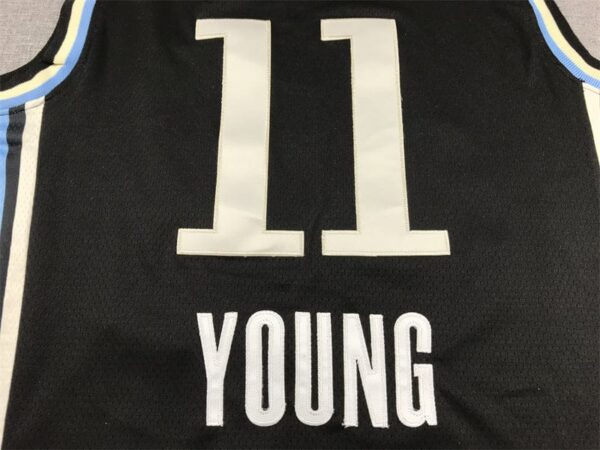 Men's Atlanta Hawks Trae Young #11 Black 2023/24 Swingman Jersey - City Edition - Image 4