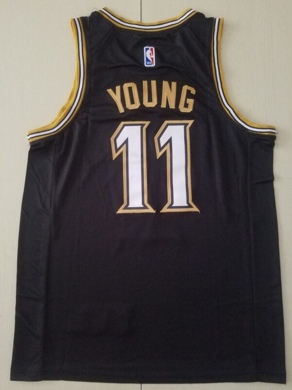 Men's Atlanta Hawks Trae Young Black Swingman Player Jersey - City Edition - Image 2
