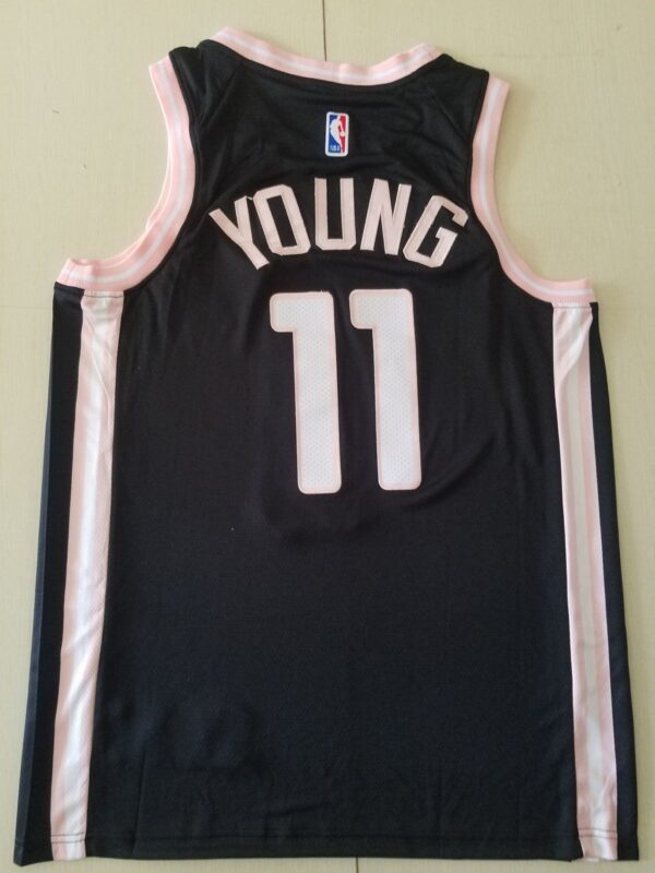 Men's Atlanta Hawks Trae Young #11 NBA Black Swingman Jersey - Image 2