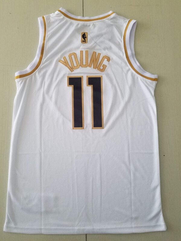 Men's Atlanta Hawks Trae Young #11 White Swingman Jersey - Image 2