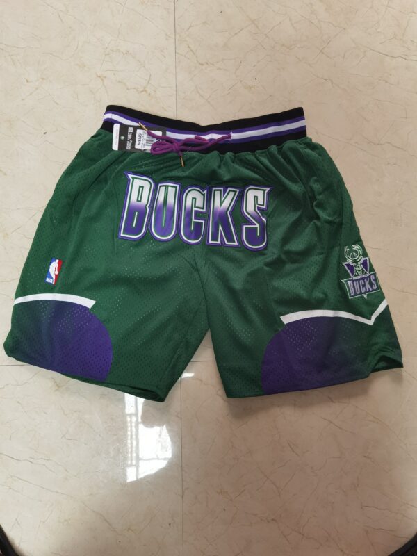Milwaukee Bucks Throwback Basketball Shorts - Image 2