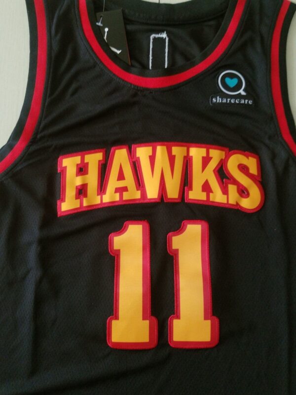Men's Atlanta Hawks Trae Young #11 Black 2020/21 Swingman Jersey - Image 3