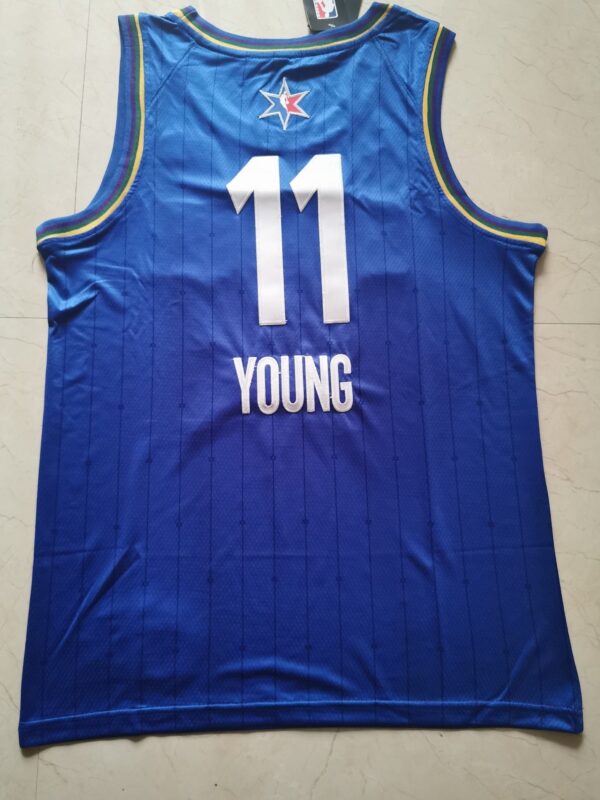 Men's Atlanta Hawks Trae Young #11 NBA Blue Swingman Jersey - Image 2