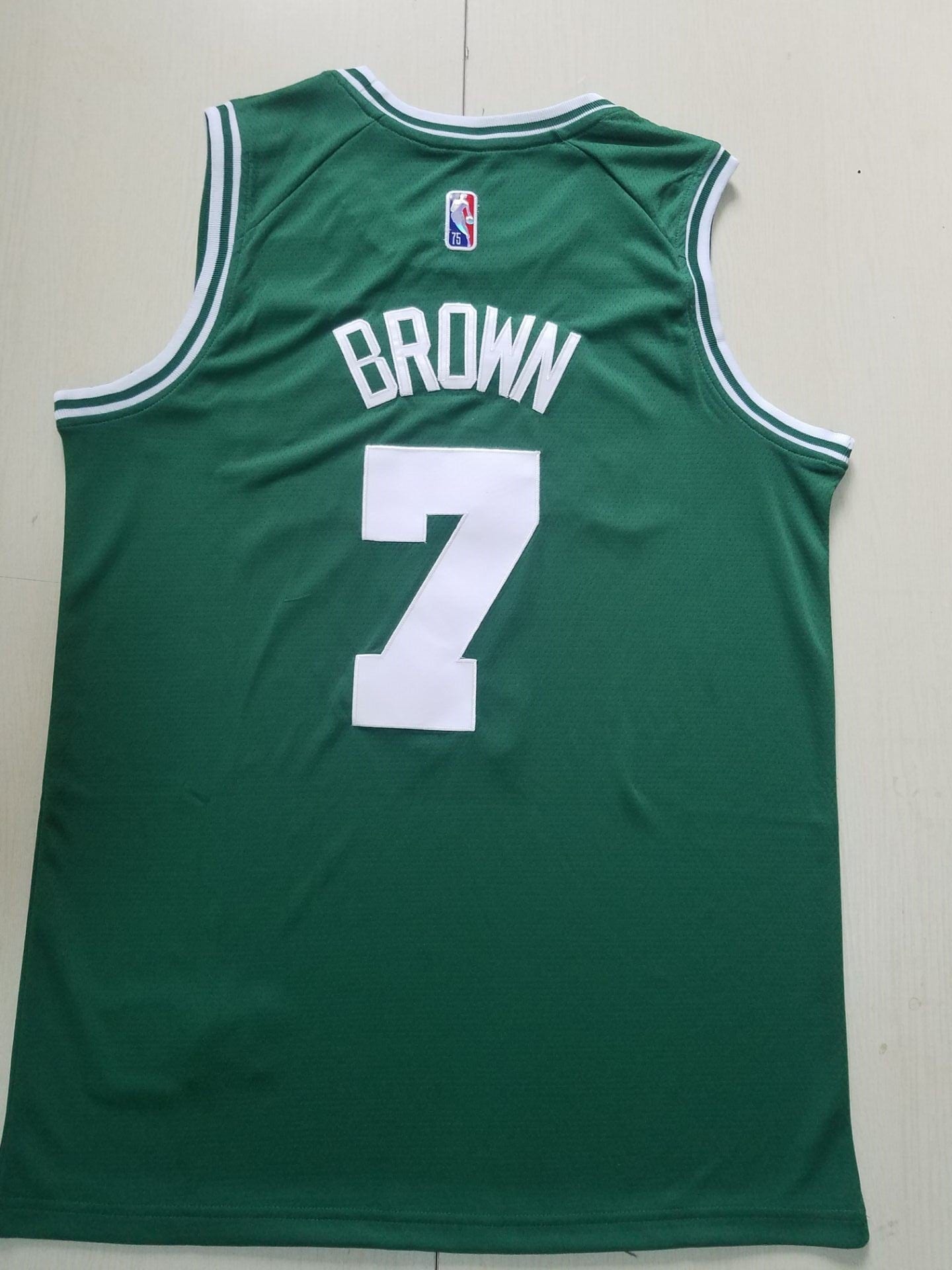 Men's Boston Celtics Jaylen Brown #7 NBA Green Jersey - Image 2