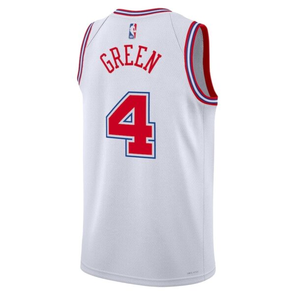 Men's 2023-24 City Edition Houston Rockets Jalen Green #4 White 2023-2024 season Jersey - Image 3