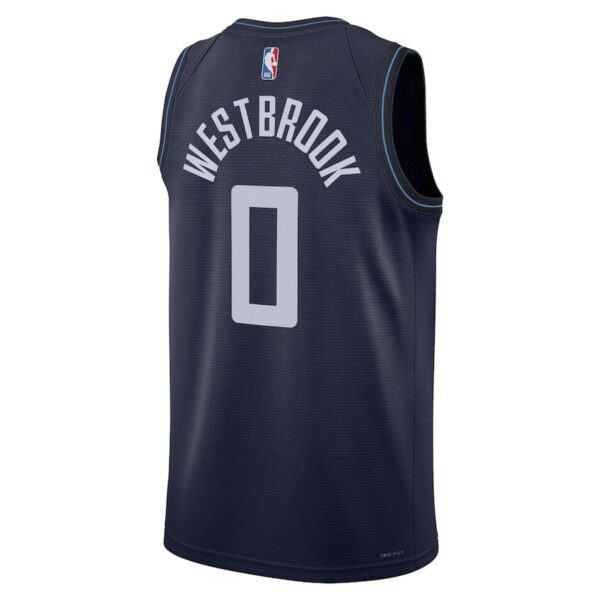 Russell Westbrook 0 LA Clippers  City Edition  2023-2024 seasonJersey - Navy - Image 3