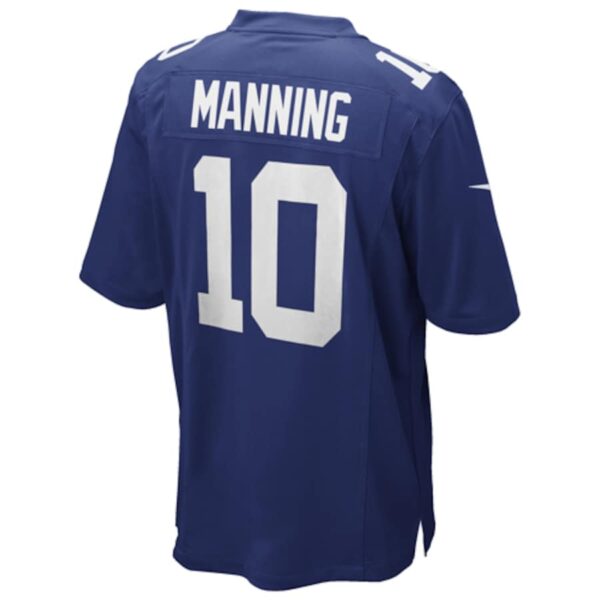 Mens New York Giants Eli Manning Nike Royal Blue Game Jersey - Image 3