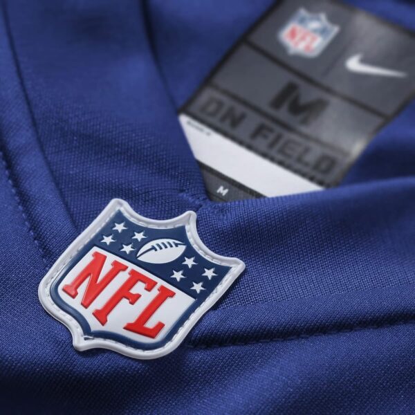 Mens New York Giants Eli Manning Nike Royal Blue Game Jersey - Image 5