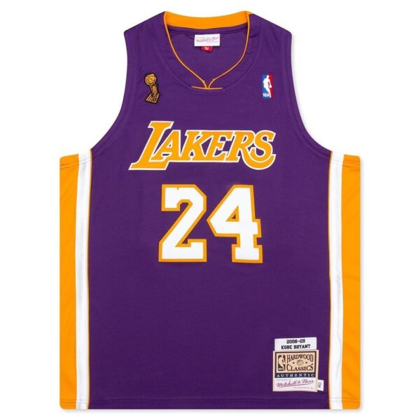 Kobe Bryant #24 Los Angeles Lakers Purple Throwback Jersey - Image 2