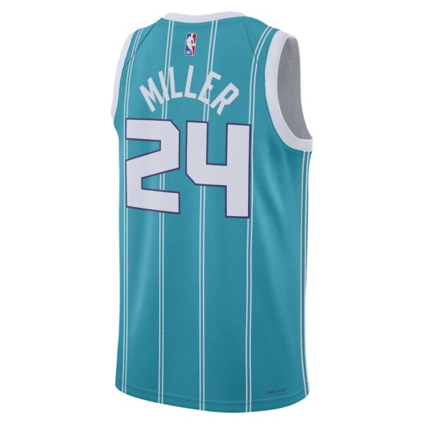 Men's Brandon Miller Teal Charlotte Hornets 2023-2024 season Jersey - Image 3